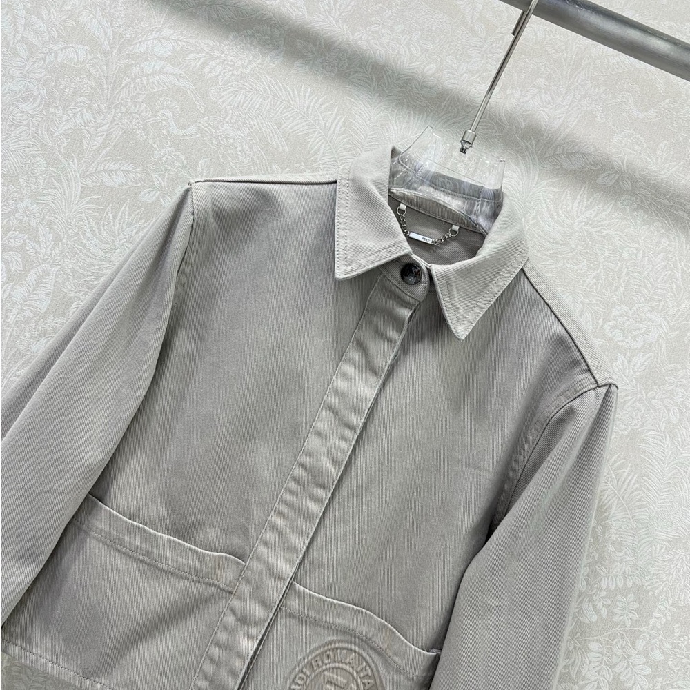 Fendi Light Gray Utility Jacket - image 7